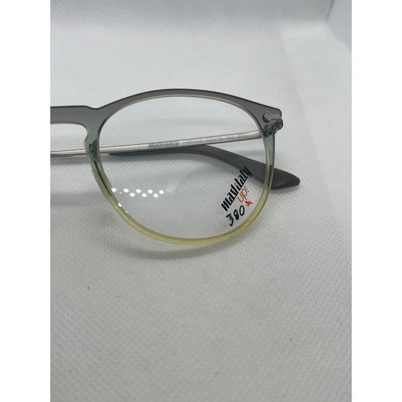 Mad In Italy Grey Yellow Gradient Round Eyeglasses Frames main image 4